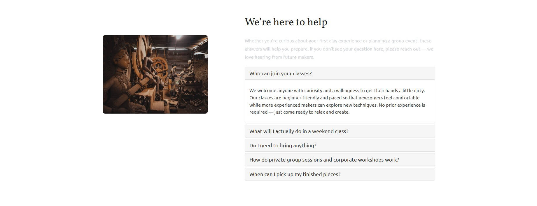 Kvitly Creative Workshop website sample part 5