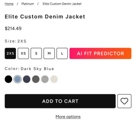 Manifest AI fit predictor for ecommerce shoppers