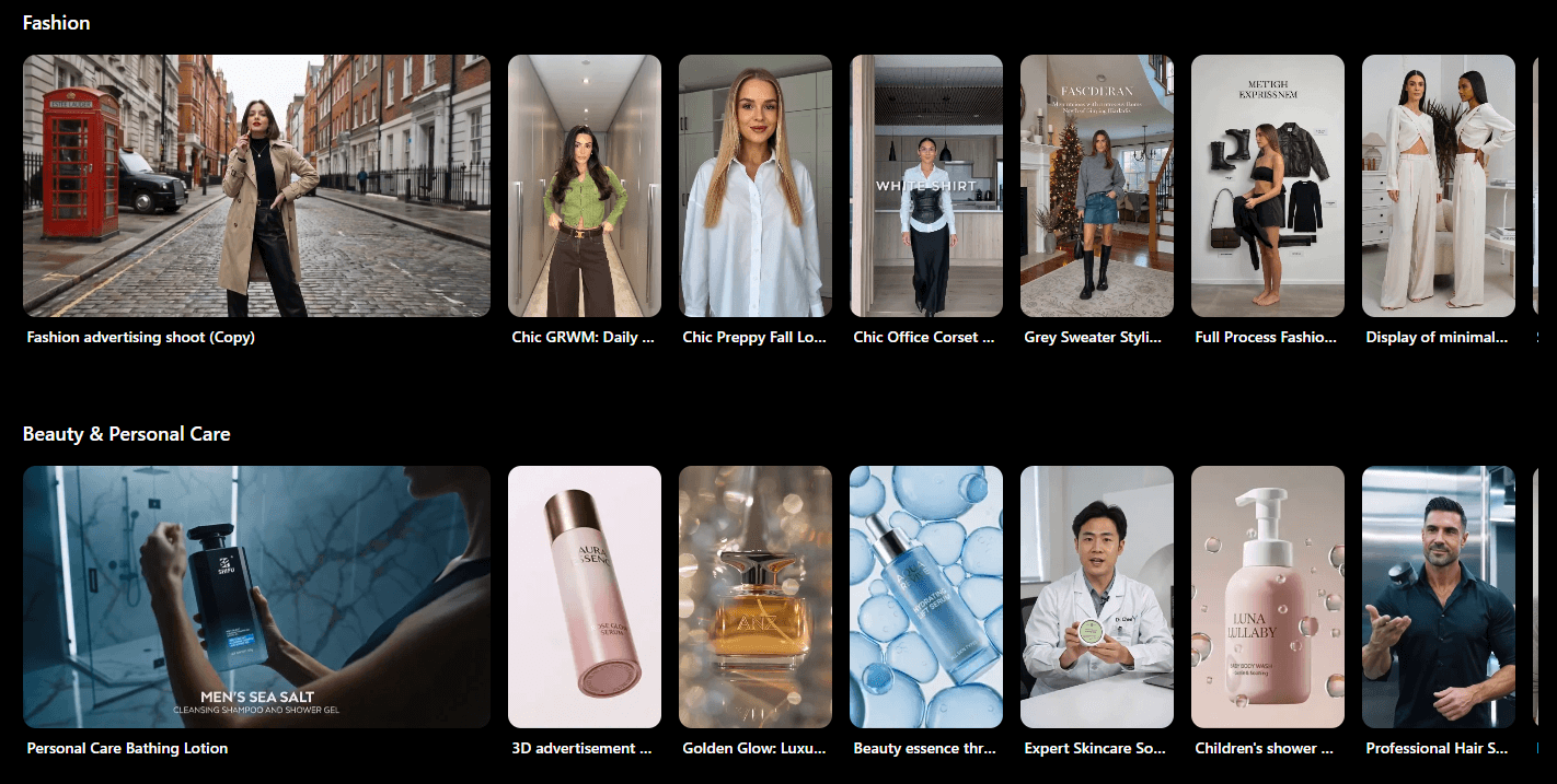 Topview.ai Ecommerce Video Templates