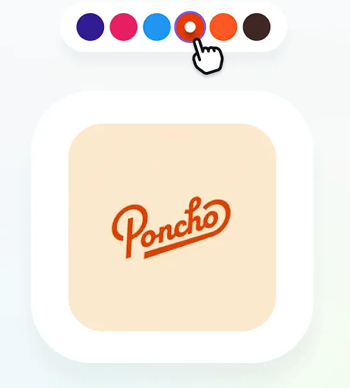 Logo Diffusion custom color controls applied to a script-style logo