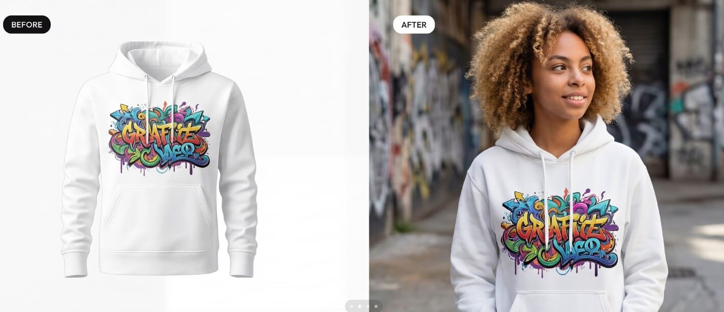 Caspa AI before and after ecommerce product visual sample