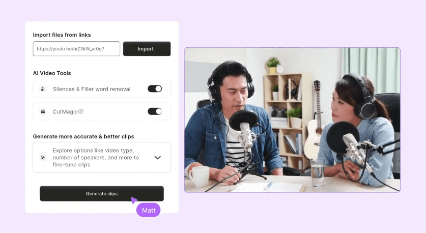 Quso AI long video to short video workflow