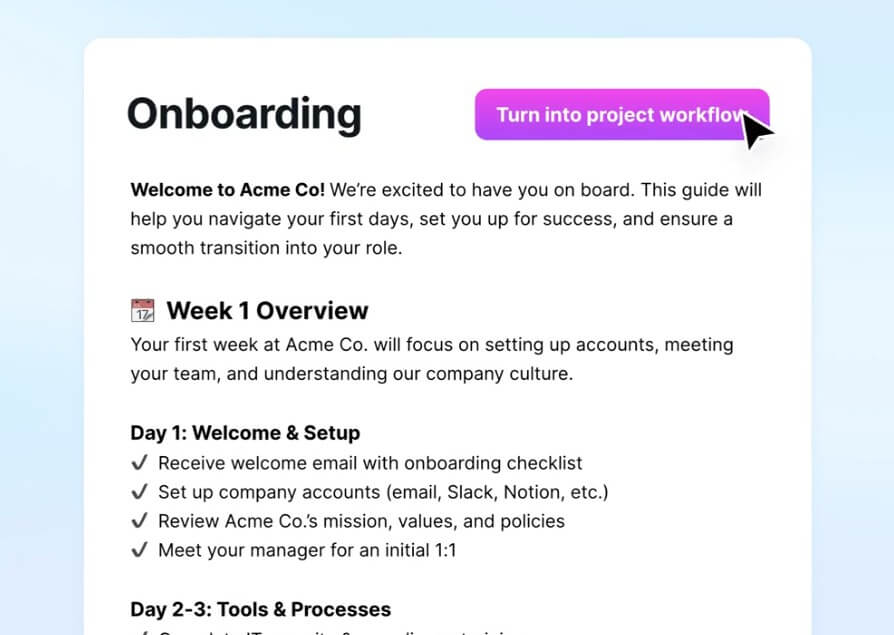 Motion AI workflows