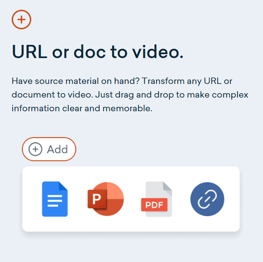 Vyond URL or Document to Video