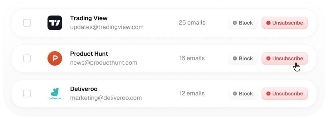 Inbox Zero bulk unsubscribe