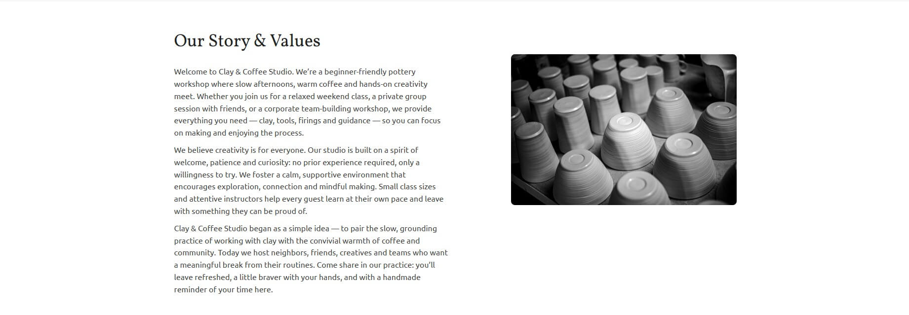 Kvitly Creative Workshop website sample part 4