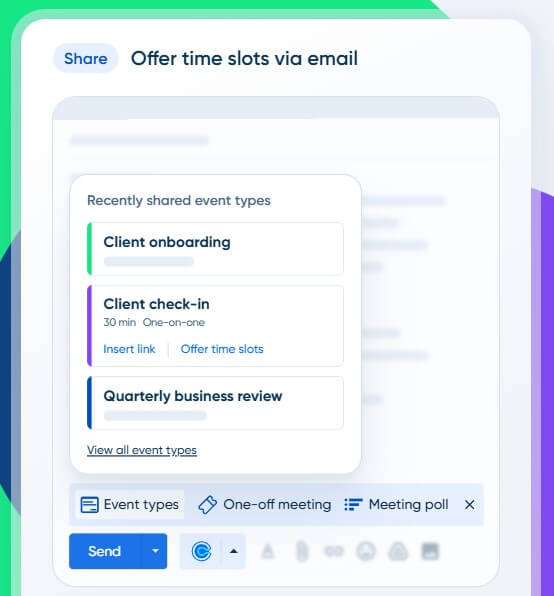 Calendly share scheduling link