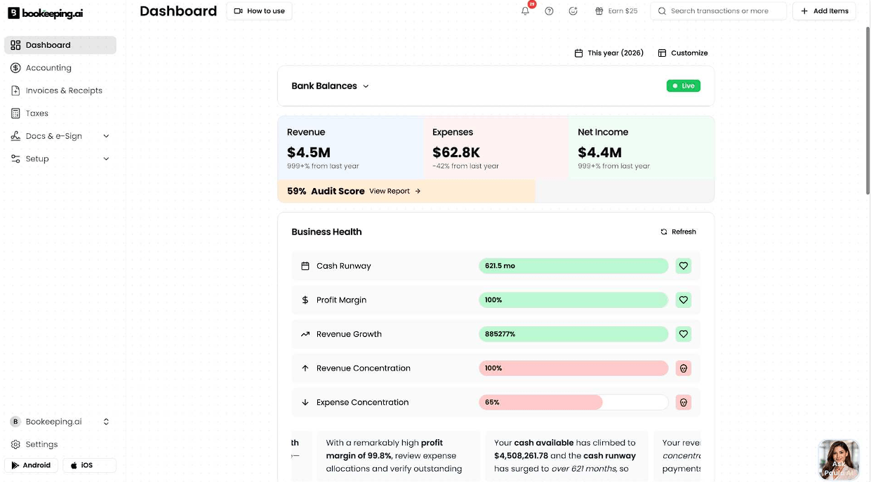 Bookeeping.ai Accounting Platform