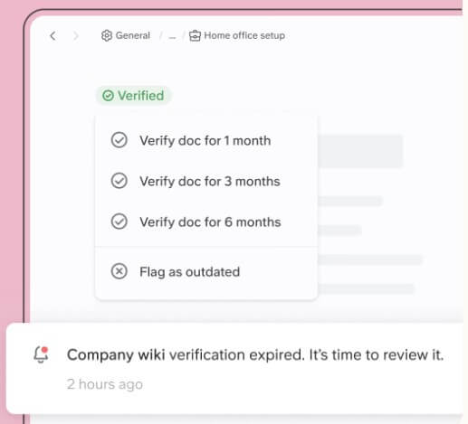 Slite document verification