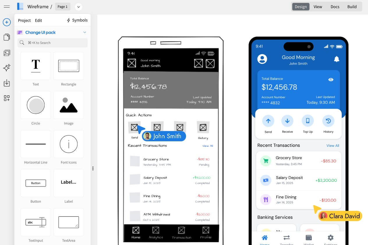 MockFlow wireframing