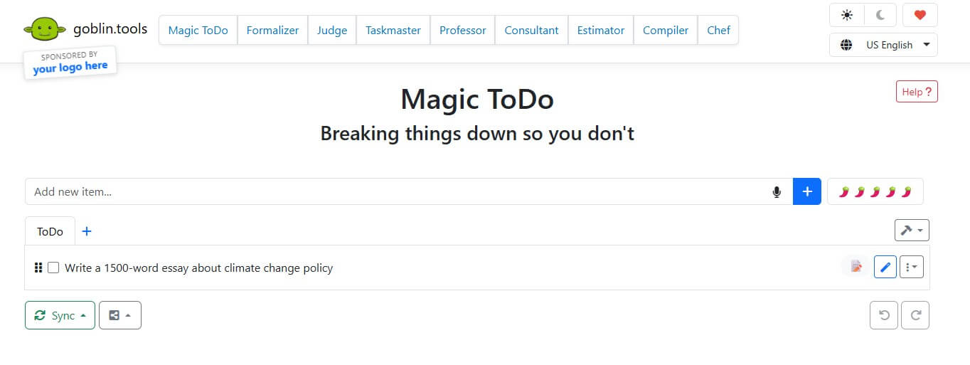 Magic ToDo Homepage