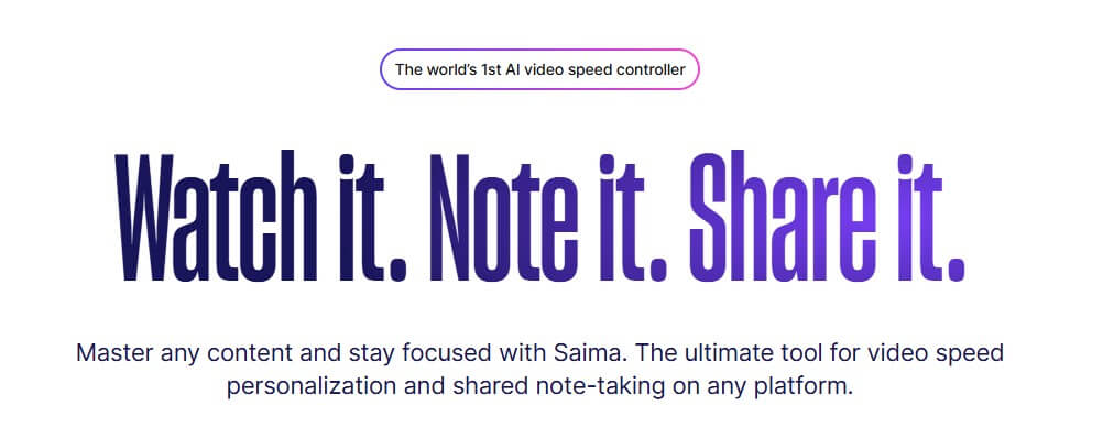 Saima AI video assistant