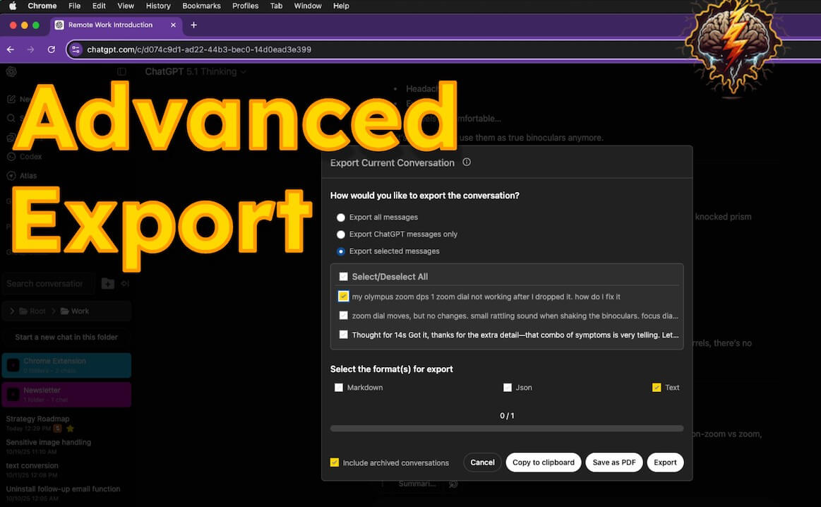 Superpower Chat Advanced Export