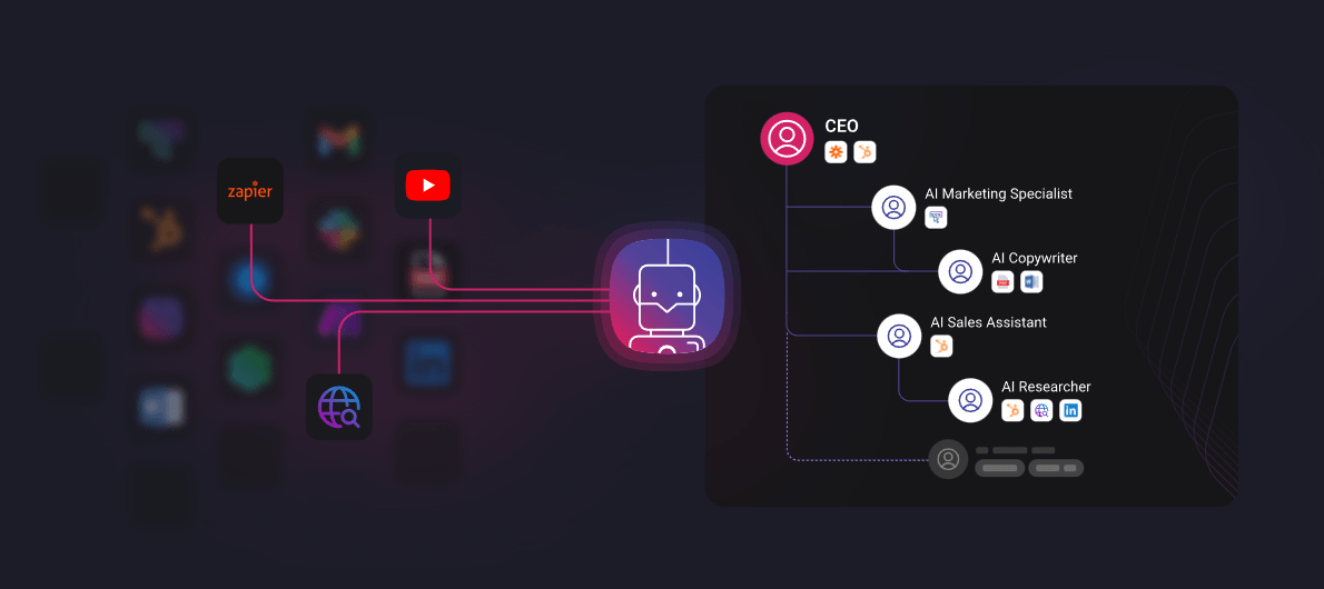 Cubeo AI no-code agent and AI Team interface