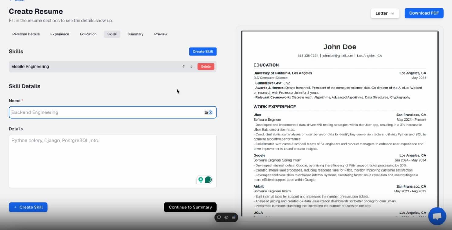 Apply Hero tailored resume
