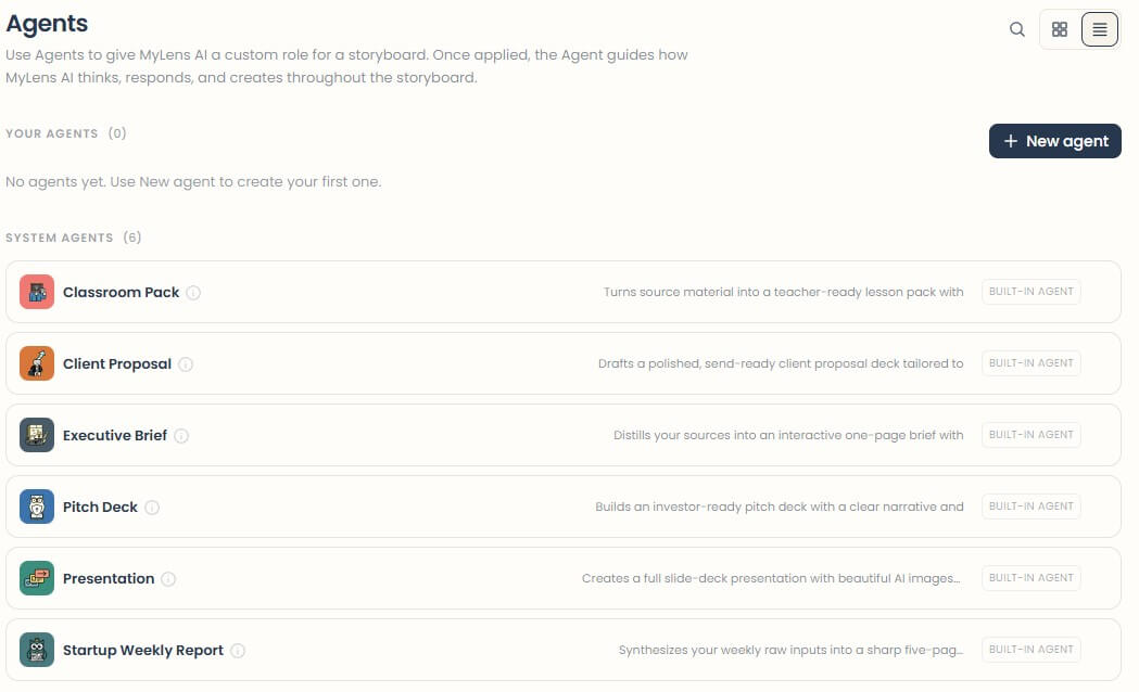MyLens AI Agents