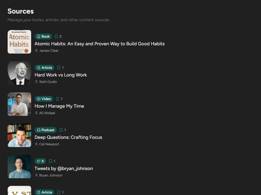 Screvi sources library with books articles videos podcasts and tweets