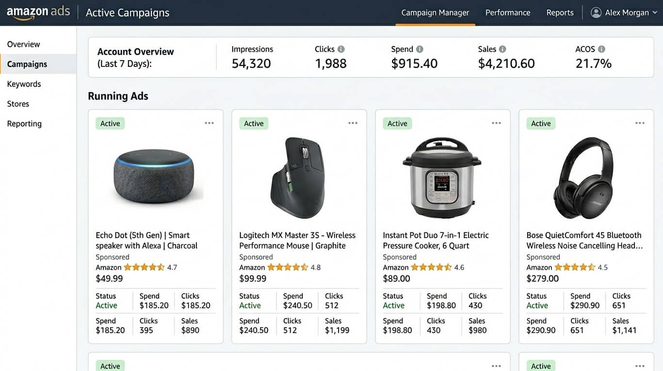 Quickads Amazon product ad creation