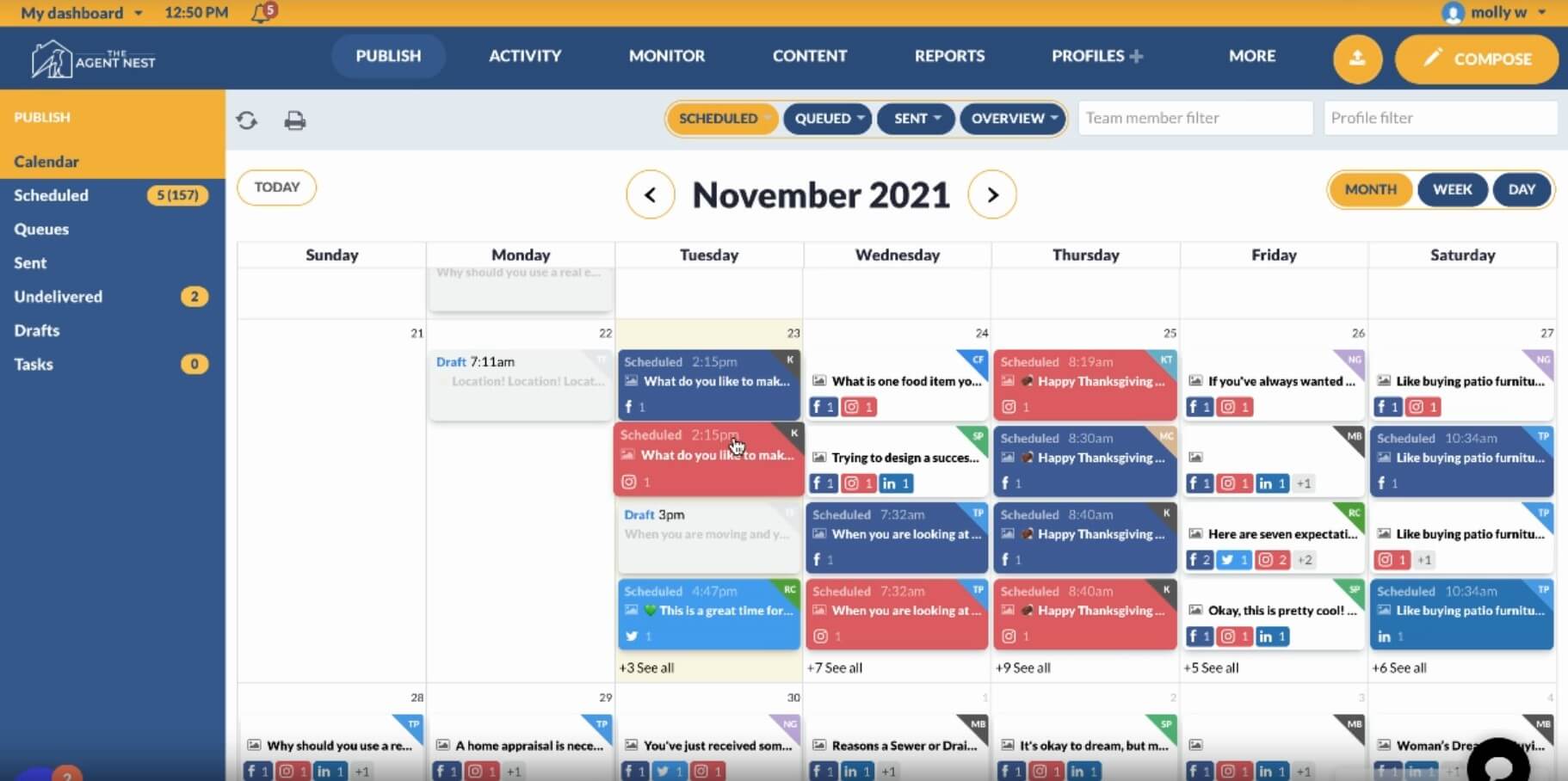 The Agent Nest schedule post workflow