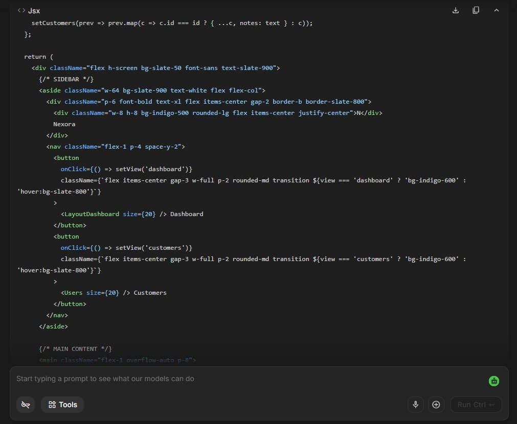 Google AI Studio prompt 4 Build Mode task workflow output