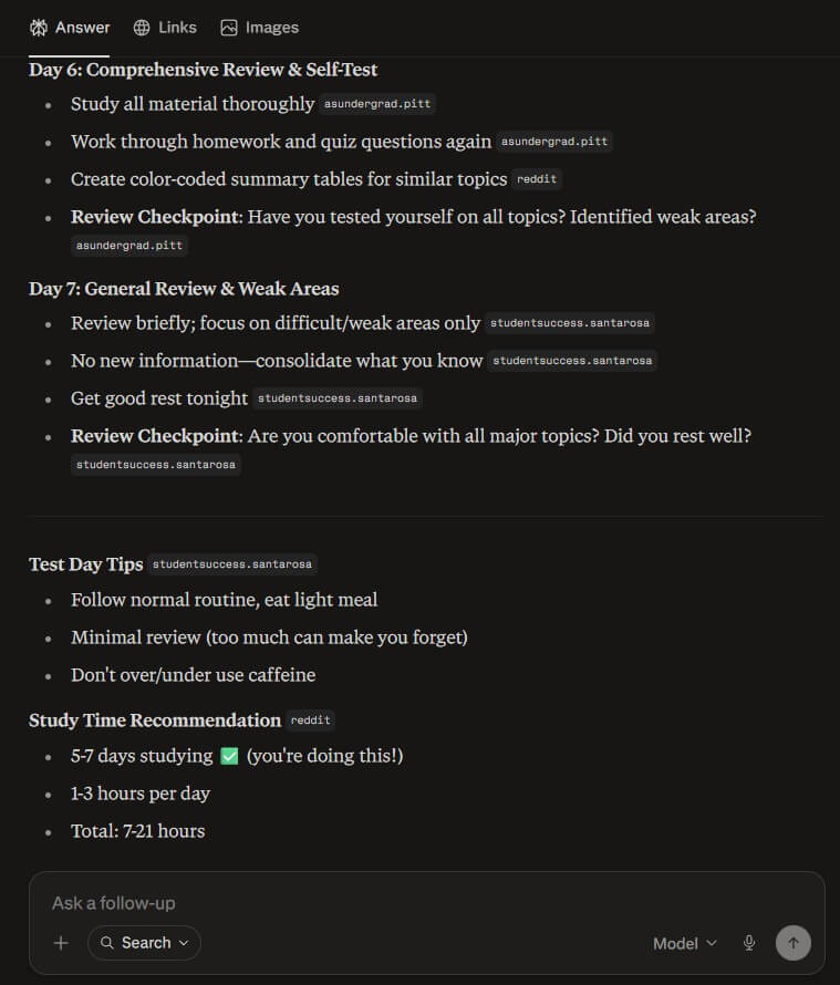 Comet prompt 5 review checkpoints
