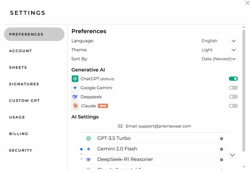 HI AI GPT models