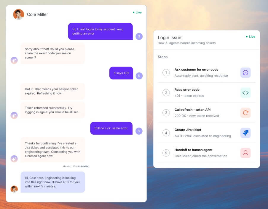 Hiver AI customer service workspace