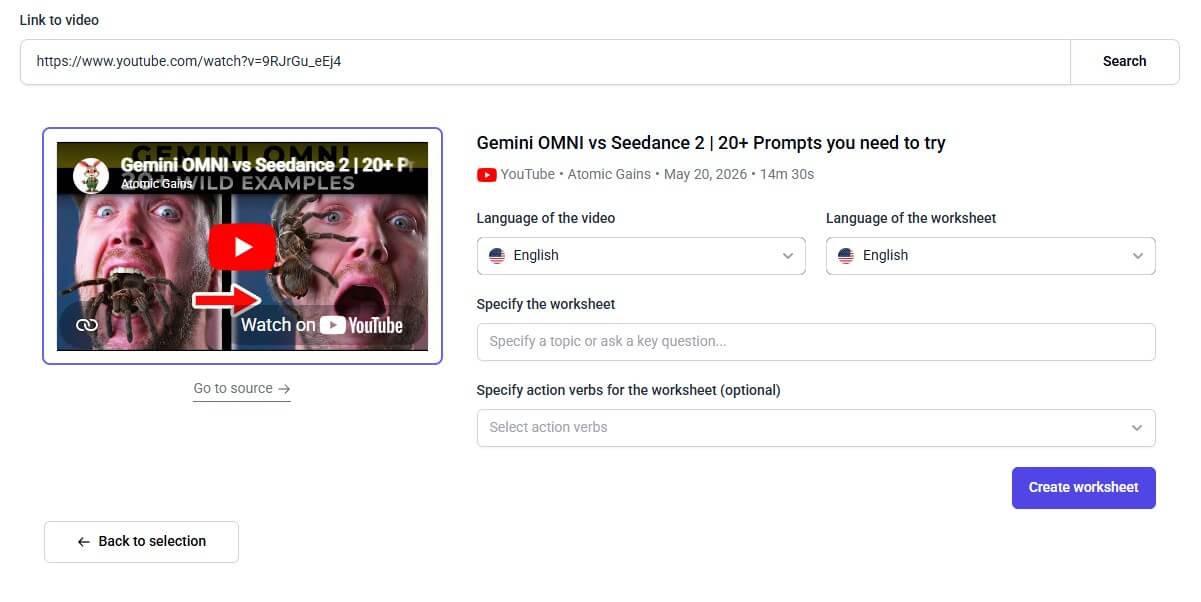 to teach YouTube to Worksheet
