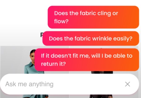 Manifest AI conversation starters for ecommerce shoppers