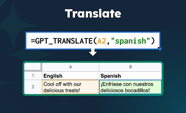 GPT for Sheets Translate