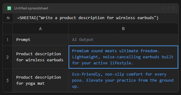 Sheet AI Ask Anything