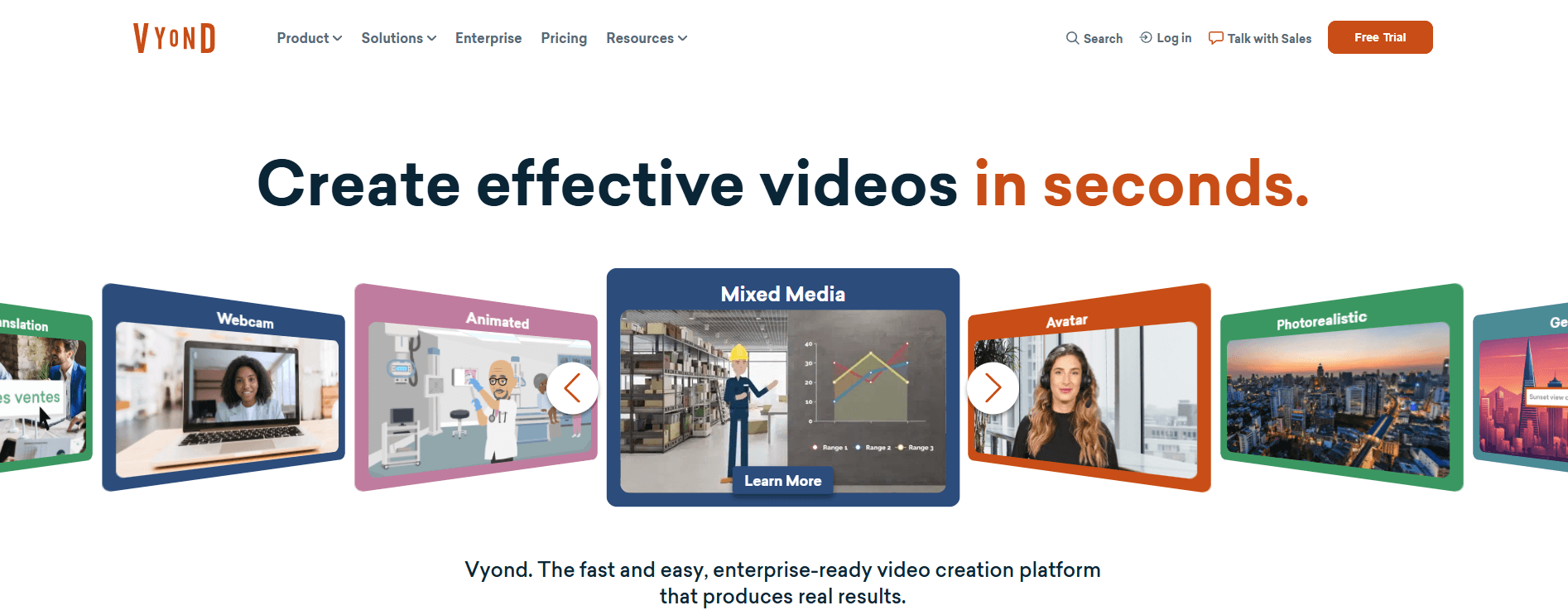 Vyond Homepage