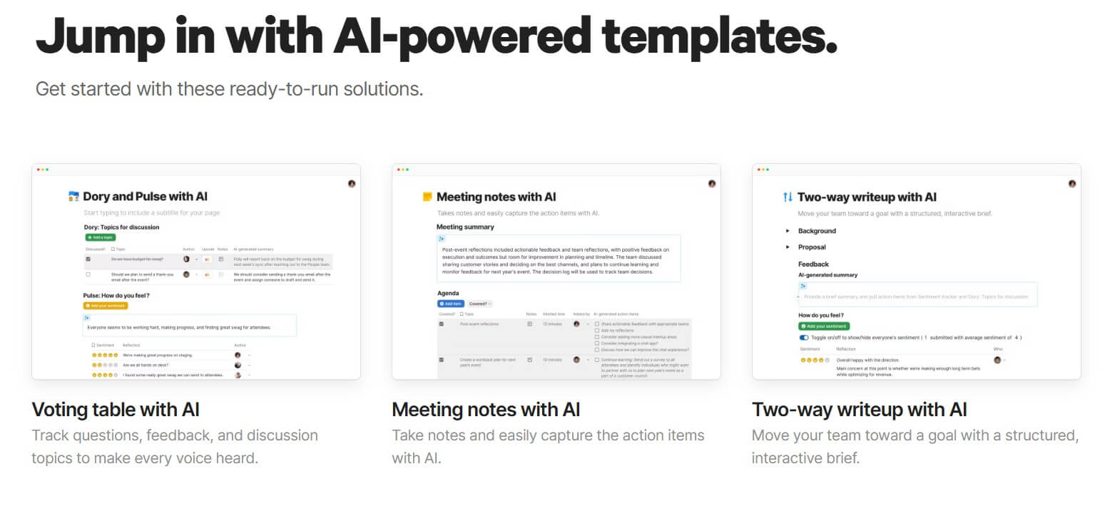 Coda templates