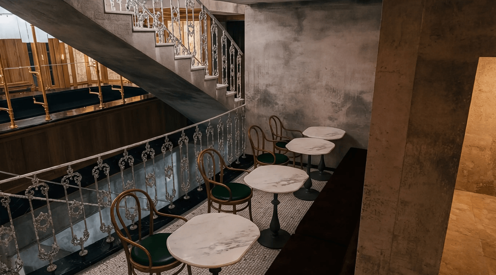 Eler rendered interior showing seating and staircase from another project viewpoint