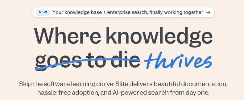 Slite AI-powered knowledge base