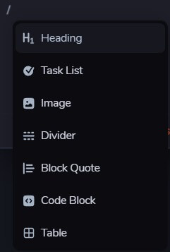 MyMind Type Slash for Shortcuts