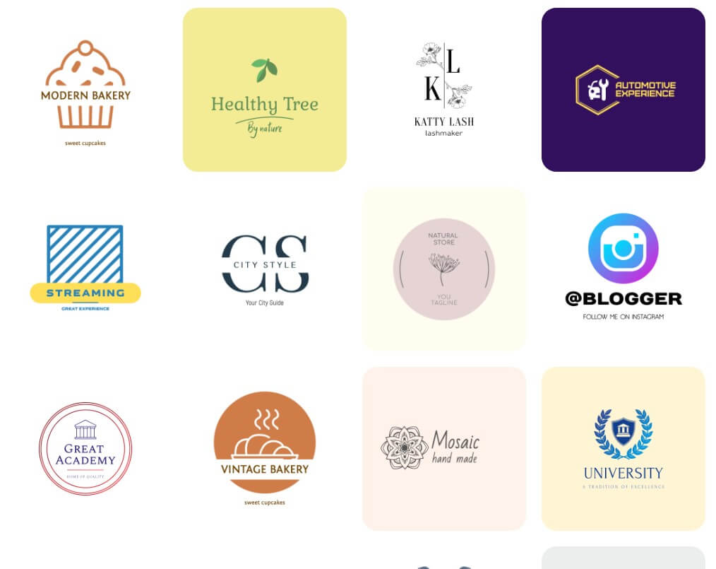 Turbologo logo style selection