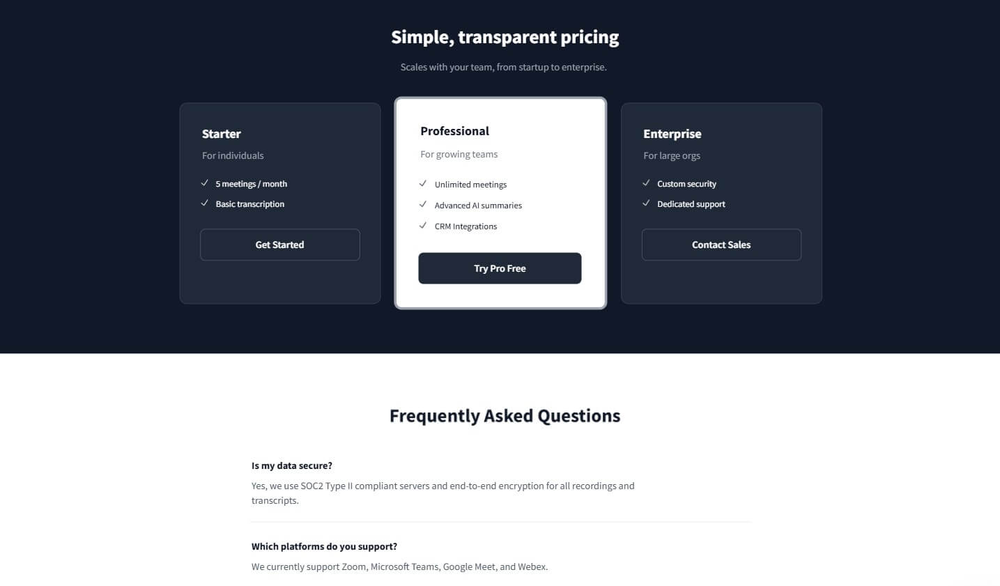 MockFlow startup landing page sample 2c
