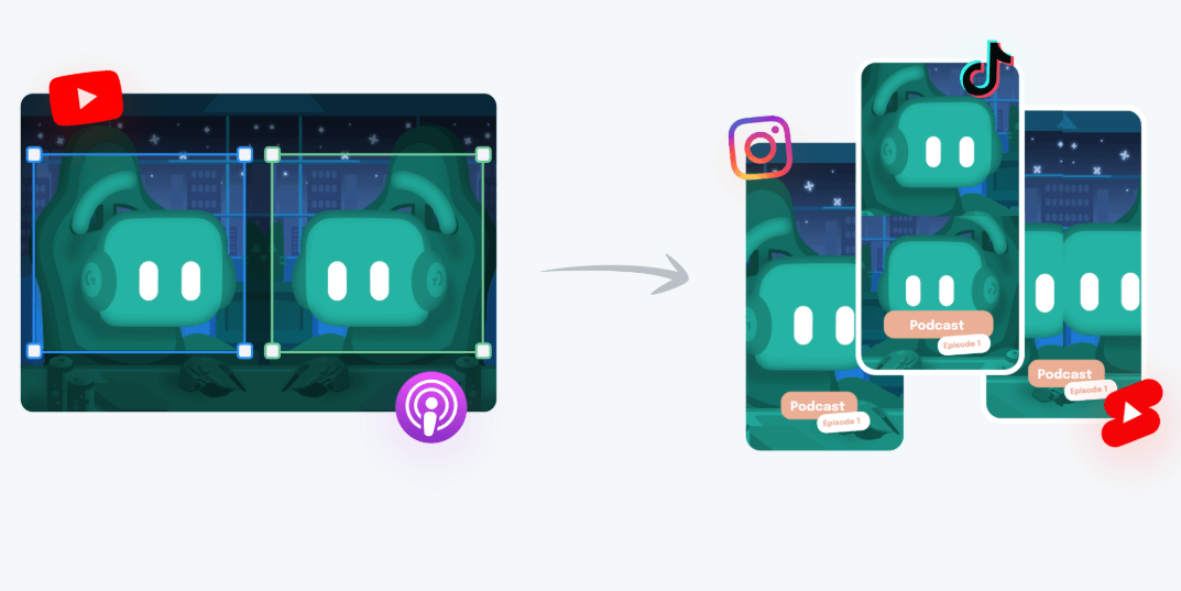 Streamlabs Podcast Editor Long-Form to Clips
