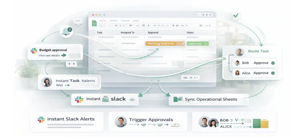 Logic Sheet operations and workflow automation