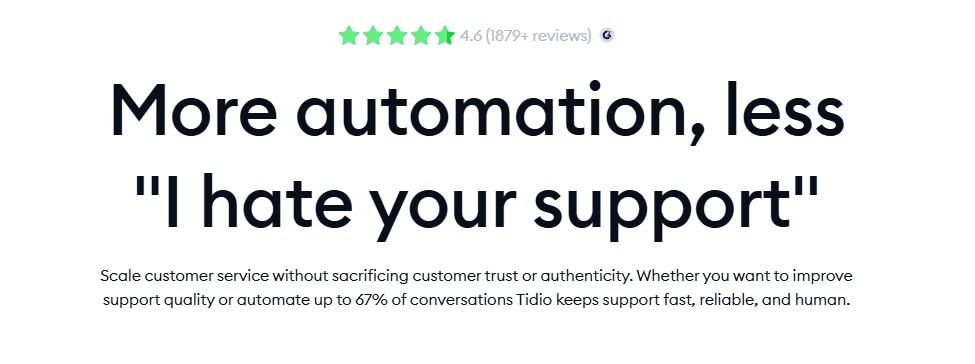 Tidio AI customer service platform