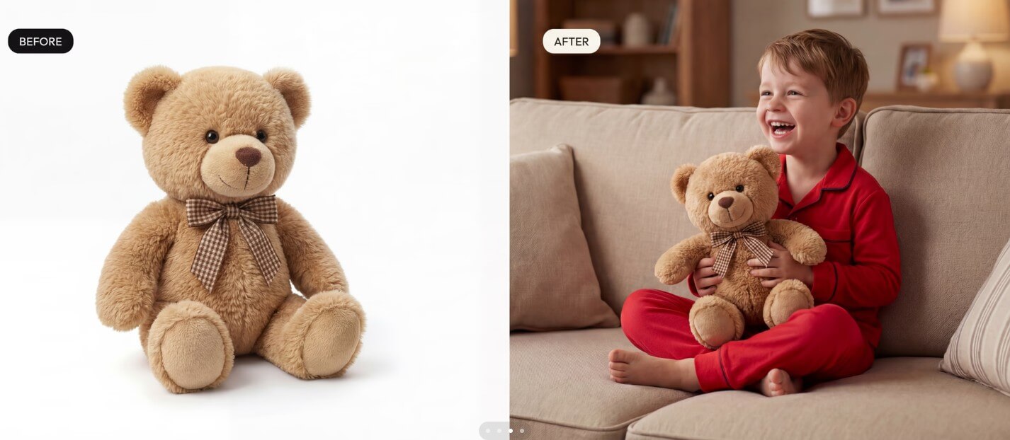 Caspa AI before and after lifestyle product visual sample