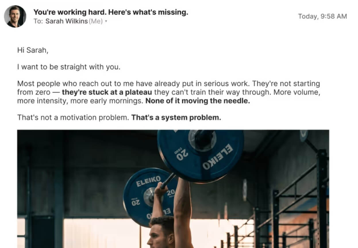 Blaze email sample