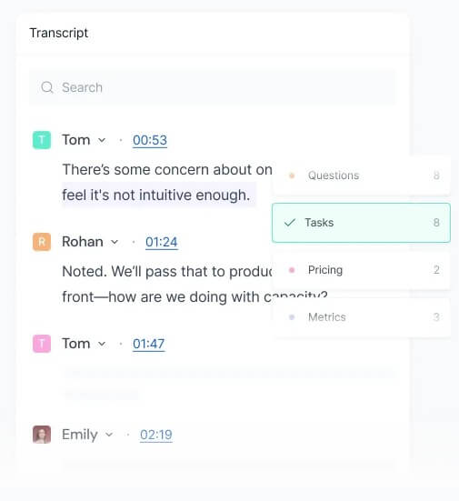Fireflies.ai AI filters